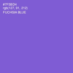 #7F5BD4 - Fuchsia Blue Color Image