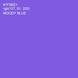 #7F5BE1 - Moody Blue Color Image