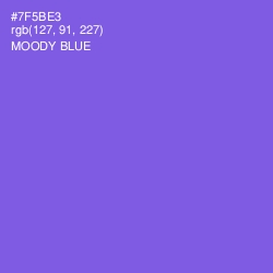 #7F5BE3 - Moody Blue Color Image