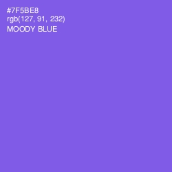 #7F5BE8 - Moody Blue Color Image