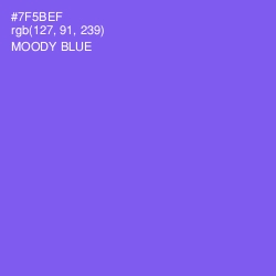 #7F5BEF - Moody Blue Color Image