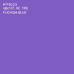 #7F5CC3 - Fuchsia Blue Color Image