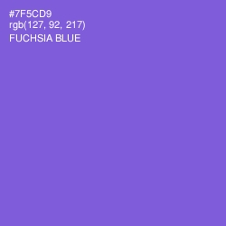#7F5CD9 - Fuchsia Blue Color Image