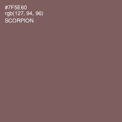 #7F5E60 - Scorpion Color Image