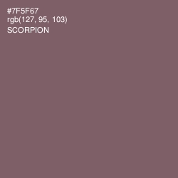 #7F5F67 - Scorpion Color Image