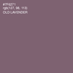 #7F6271 - Old Lavender Color Image