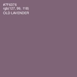 #7F6376 - Old Lavender Color Image