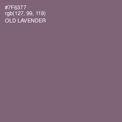 #7F6377 - Old Lavender Color Image