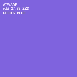 #7F63DE - Moody Blue Color Image