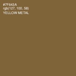 #7F643A - Yellow Metal Color Image