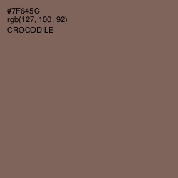 #7F645C - Crocodile Color Image