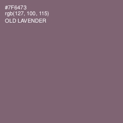 #7F6473 - Old Lavender Color Image