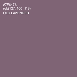 #7F6476 - Old Lavender Color Image