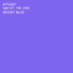 #7F64EF - Moody Blue Color Image