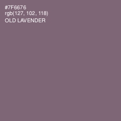 #7F6676 - Old Lavender Color Image