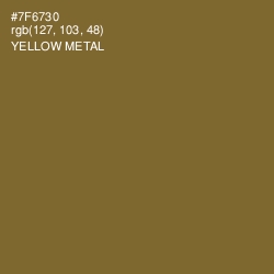 #7F6730 - Yellow Metal Color Image