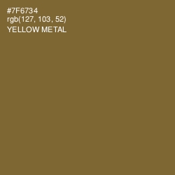 #7F6734 - Yellow Metal Color Image