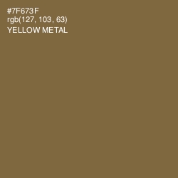 #7F673F - Yellow Metal Color Image