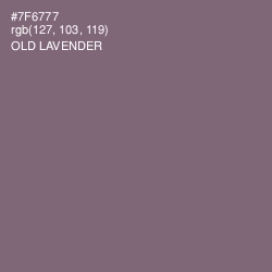 #7F6777 - Old Lavender Color Image