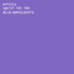 #7F67C4 - Blue Marguerite Color Image
