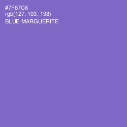 #7F67C6 - Blue Marguerite Color Image