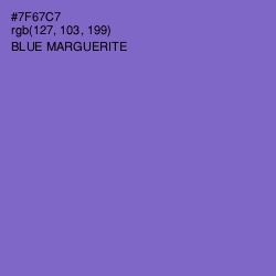 #7F67C7 - Blue Marguerite Color Image