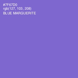 #7F67D0 - Blue Marguerite Color Image