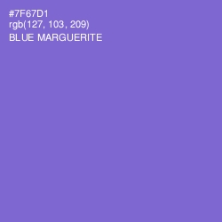 #7F67D1 - Blue Marguerite Color Image