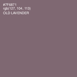 #7F6871 - Old Lavender Color Image