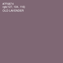 #7F6874 - Old Lavender Color Image