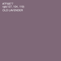 #7F6877 - Old Lavender Color Image