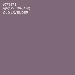 #7F6878 - Old Lavender Color Image