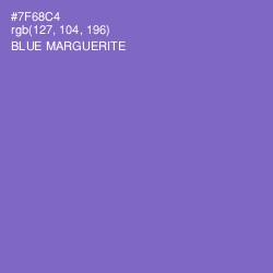 #7F68C4 - Blue Marguerite Color Image