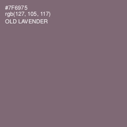 #7F6975 - Old Lavender Color Image