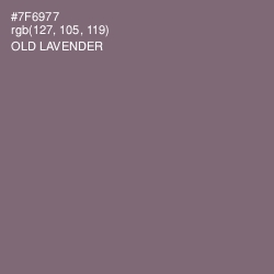 #7F6977 - Old Lavender Color Image