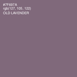#7F697A - Old Lavender Color Image