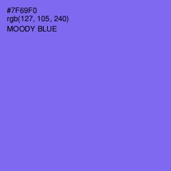 #7F69F0 - Moody Blue Color Image