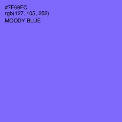 #7F69FC - Moody Blue Color Image