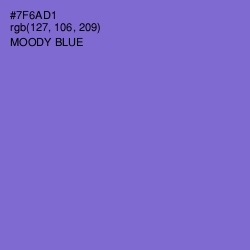 #7F6AD1 - Moody Blue Color Image