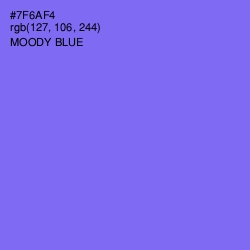 #7F6AF4 - Moody Blue Color Image