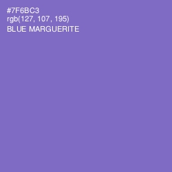 #7F6BC3 - Blue Marguerite Color Image