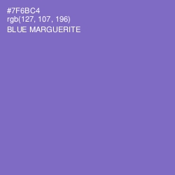 #7F6BC4 - Blue Marguerite Color Image