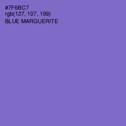 #7F6BC7 - Blue Marguerite Color Image