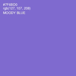 #7F6BD0 - Moody Blue Color Image