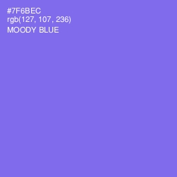 #7F6BEC - Moody Blue Color Image