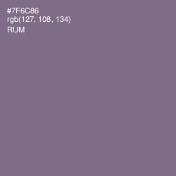#7F6C86 - Rum Color Image
