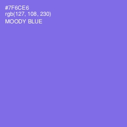 #7F6CE6 - Moody Blue Color Image