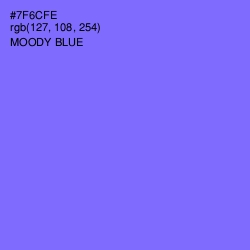 #7F6CFE - Moody Blue Color Image