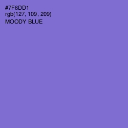 #7F6DD1 - Moody Blue Color Image