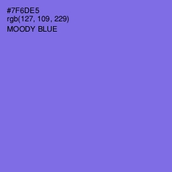 #7F6DE5 - Moody Blue Color Image